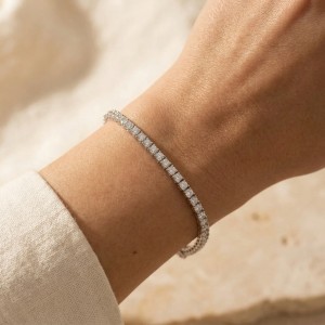 Tennisarmband med moissanit