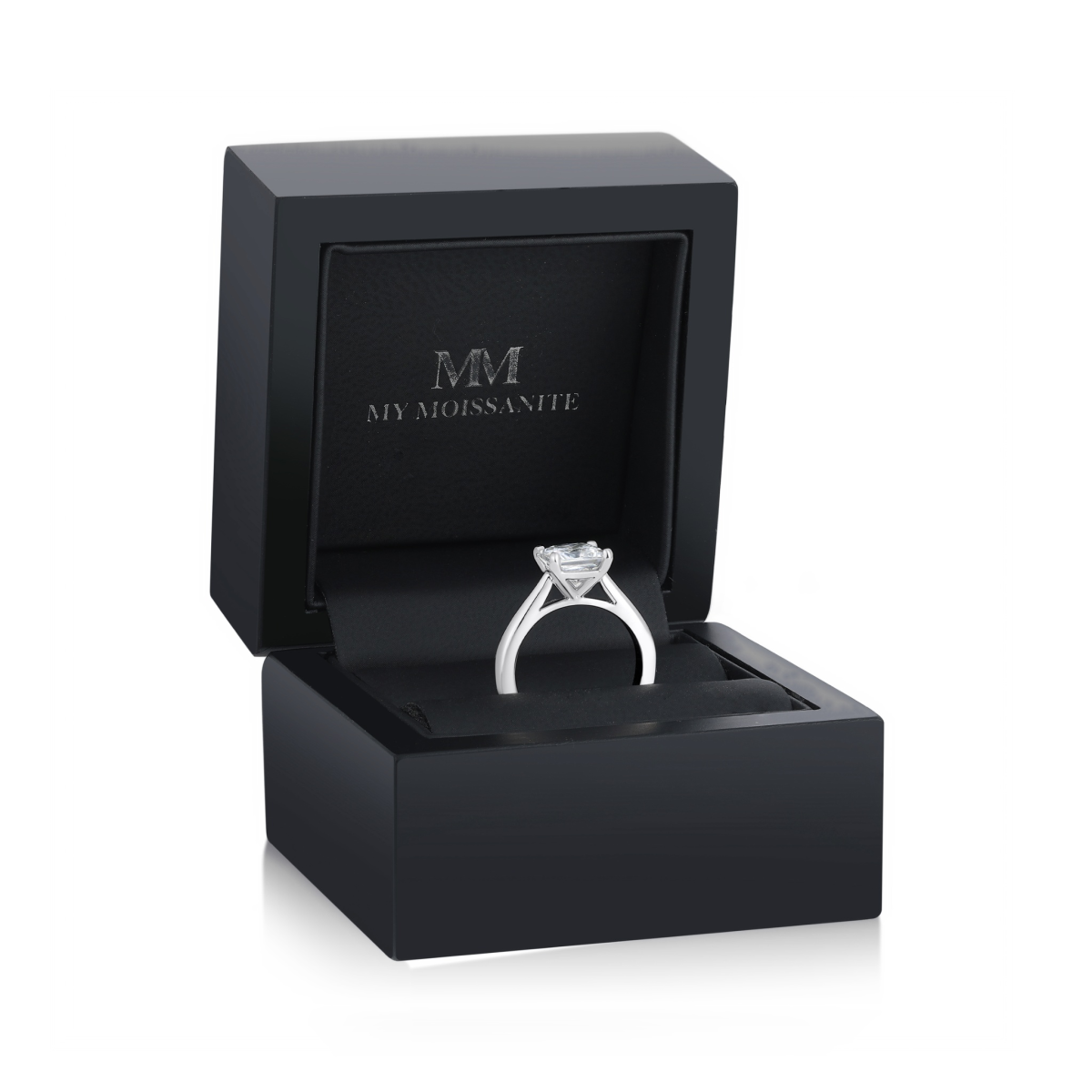 Iris - solitärring med moissanit i princesslipning | My Moissanite