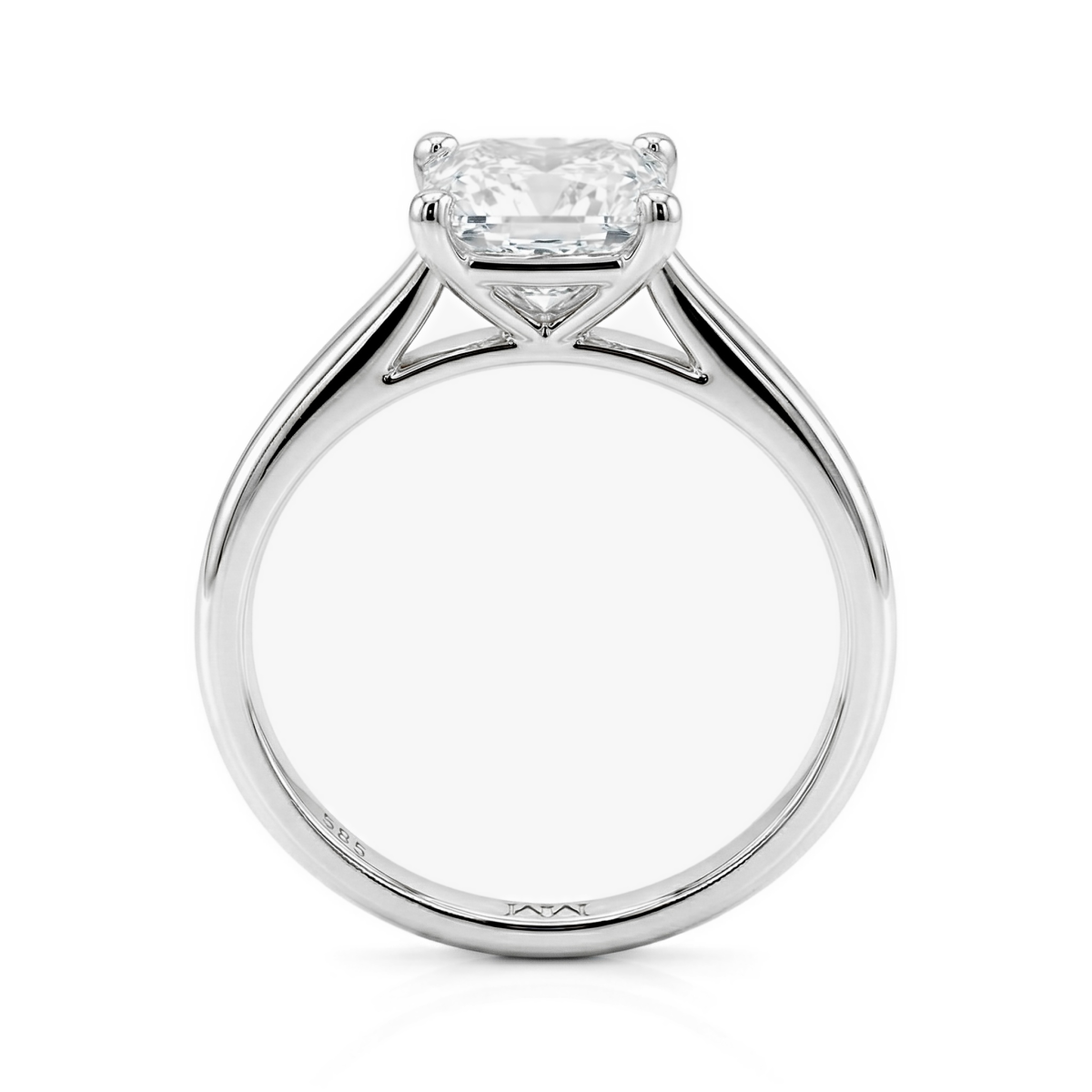 Iris - solitärring med moissanit i princesslipning | My Moissanite