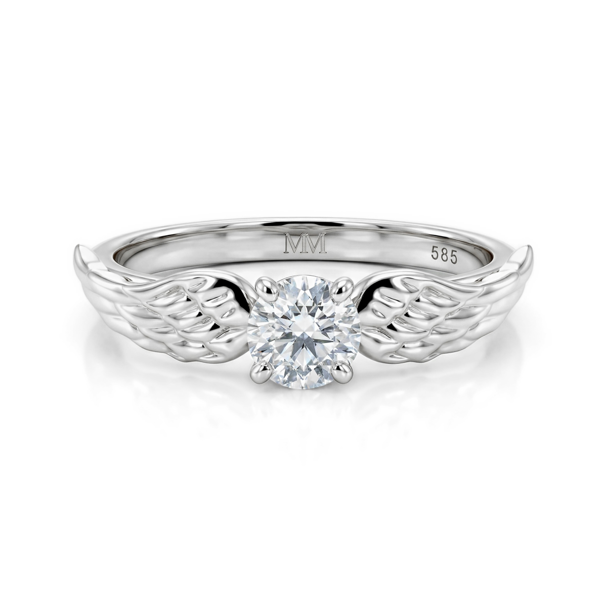 Feathra - Harry Potter Golden Snitch-ring med moissanit och vingformade accenter