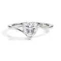 Amora - Solitärring med hjärtformad moissanit | My Moissanite