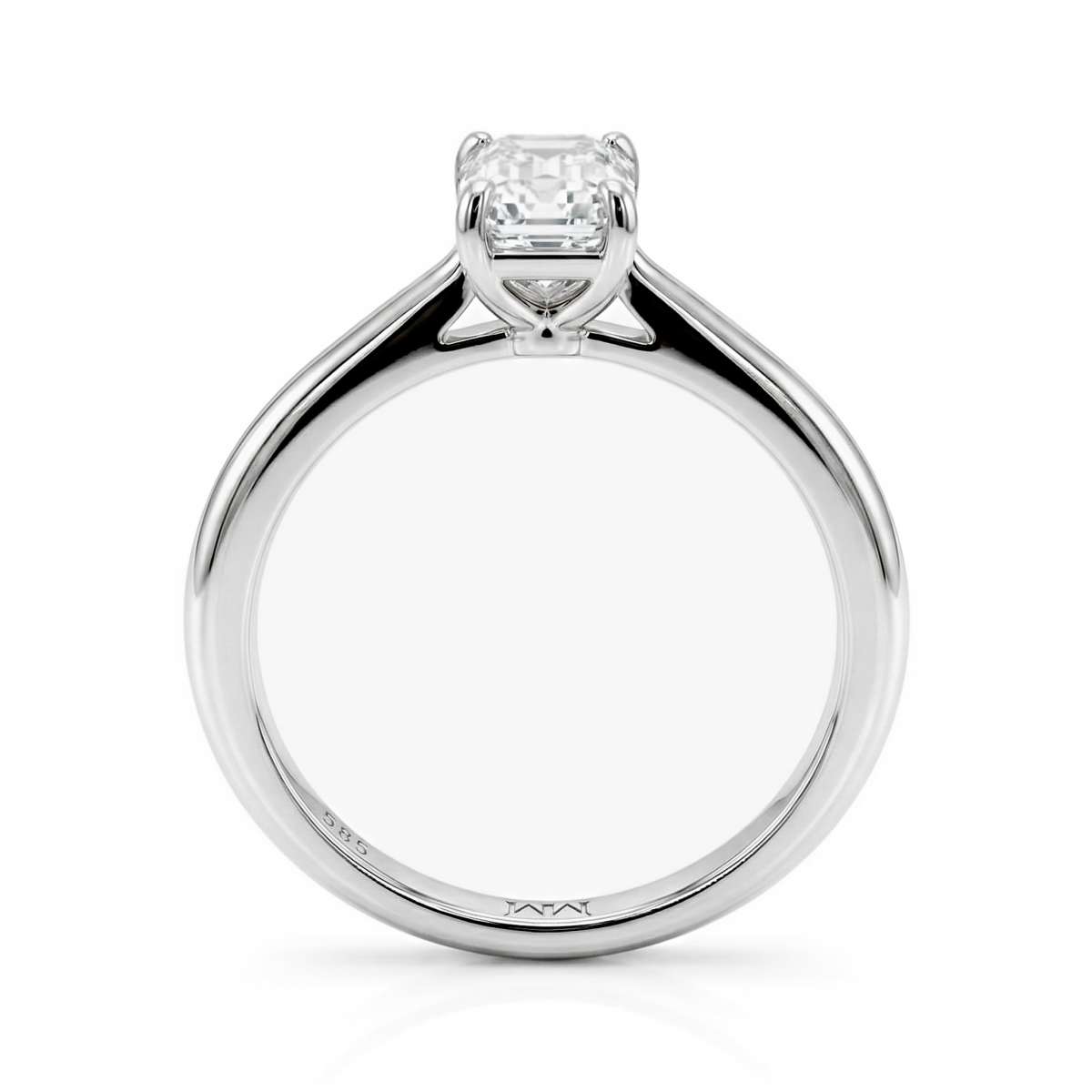 Elysium - Solitärring med smaragdslipad moissanit | My Moissanite