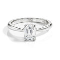 Elysium - Solitärring med smaragdslipad moissanit | My Moissanite