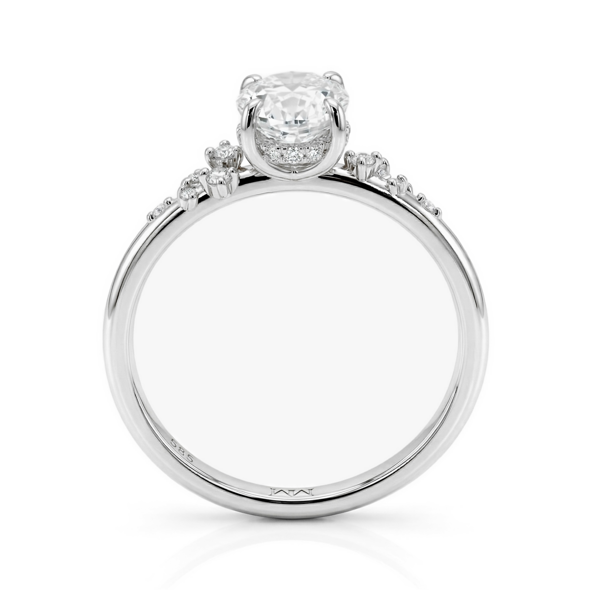 Ethereal Elegance Set - Ovaline & Serenella brudset med moissanit och navettslipade accentstenar