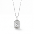 Memento - Gnistrande moissanithänge i pavéhalodesign