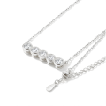 Quinta - Halsband med fem moissaniter i sargfattning