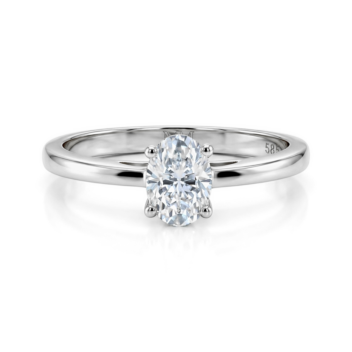 Eloise - Solitärring med oval moissanit