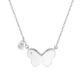 Papillia - Halsband med fjärilscharm och moissanitaccent