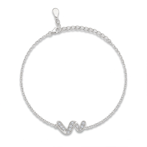Serpentine - Armband med moissanit, evighetsmotiv och pavéfattade ädelstenar