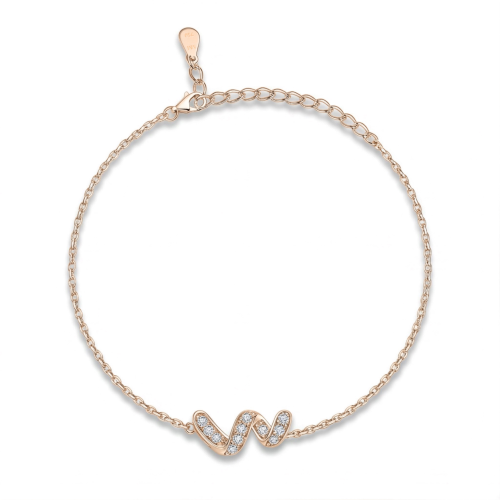 Serpentine - Armband med moissanit, evighetsmotiv och pavéfattade ädelstenar