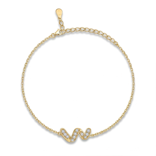 Serpentine - Armband med moissanit, evighetsmotiv och pavéfattade ädelstenar