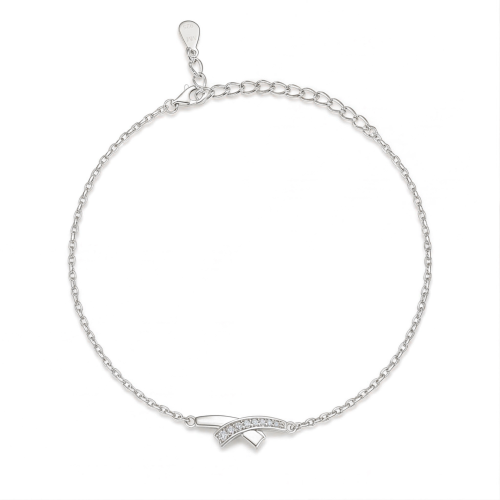 Halcyon - Moissanitarmband med halvmåne i pavéfattning Halcyon - Moissanitarmband med halvmåne i pavéfattning