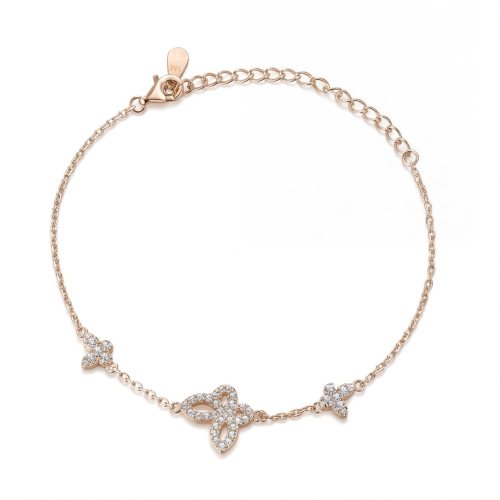Orchidea - Armband med navettslipad moissanit och blommotiv