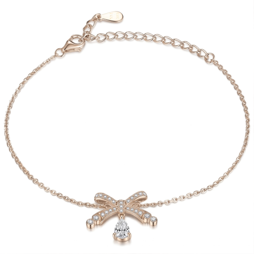 Pearlette - Rosettarmband med päronformad moissanit och pavéfattning