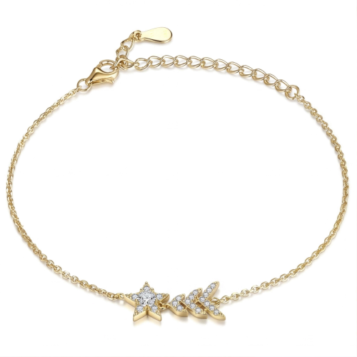 Stellaris - Justerbart moissanitarmband med stjärnformad charm och pavéfattning