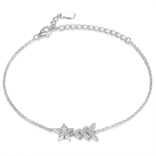 Stellaris - Justerbart moissanitarmband med stjärnformad charm och pavéfattning