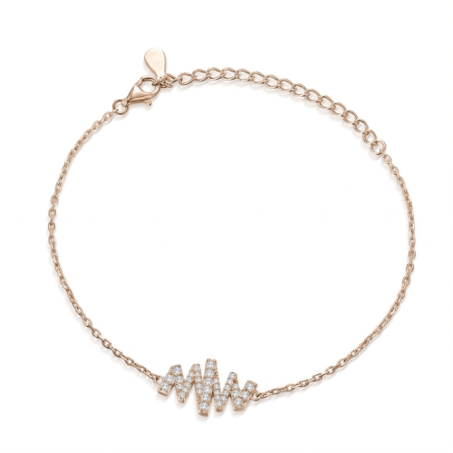 Spiralux - Justerbart moissanitarmband med symbolmotiv i pavéfattning