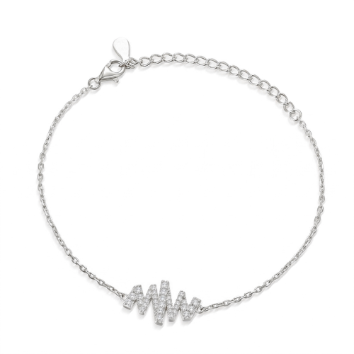 Spiralux - Justerbart moissanitarmband med symbolmotiv i pavéfattning