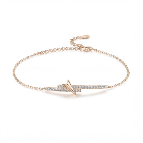 Volute - Chevronarmband med moissanit i pavéfattning