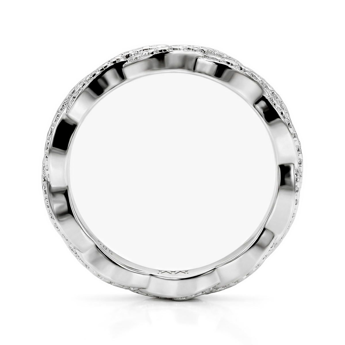 Seraph - Moissanitalliansring med tvinnad pavédesign