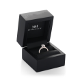 Grace - ring med oval moissanit och delad ringskena